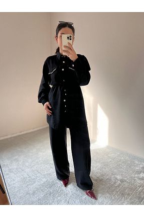ست بالاتنه و پائین تنه حجاب مشکی زنانه Relaxed Stealle - کد 815363491
