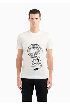 تیشرت سفید مردانه رگولار Emporio Armani - کد 810716335