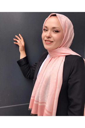 شال صورتی زنانه پنبه ای locella - کد 831943863