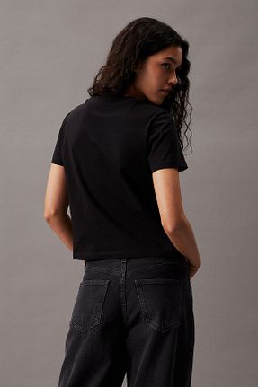 تیشرت مشکی زنانه Fitted Calvin Klein - کد 798196762