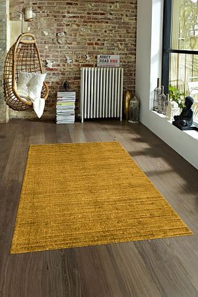 فرش زرد قابل شستشو Kilimteks - کد 804861950