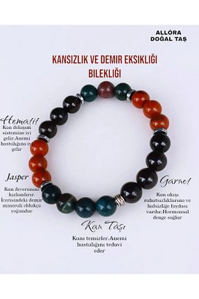 دستبند جواهر سفید زنانه سنگ طبیعی ALLORA DOĞALTAŞ - کد 832092002