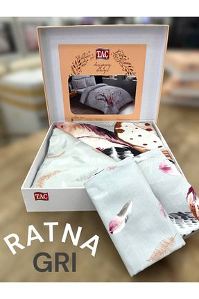 روتختی تک نفره طوسی پنبه - ساتن Taç - کد 827738475