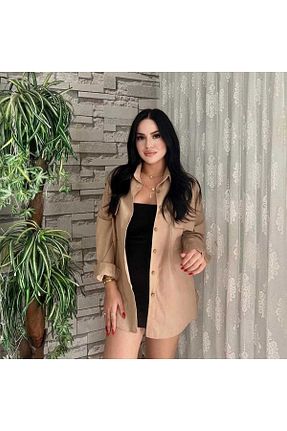 پیراهن قهوه ای زنانه اورسایز modagarden - کد 832183904