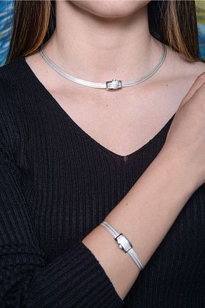 دستبند نقره زنانه 950 عیار Aquamarine - کد 712635624
