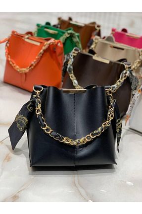 کیف دوشی مشکی زنانه چرم مصنوعی KumsalBags - کد 667994924