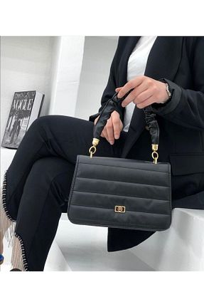 کیف دوشی مشکی زنانه چرم مصنوعی BRS BAGS - کد 346047712