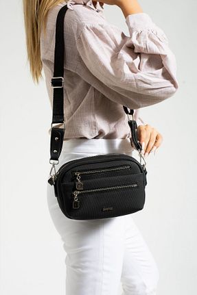 کیف دوشی مشکی زنانه چرم مصنوعی Just Polo - کد 797351521