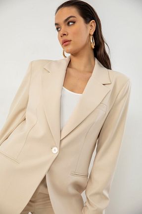 ست بالاتنه و پائین تنه بژ زنانه بافتنی Genel Markalar - کد 117921582