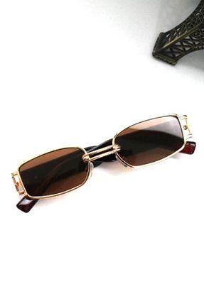 عینک آفتابی قهوه ای زنانه UV400 EKstore - کد 118363612
