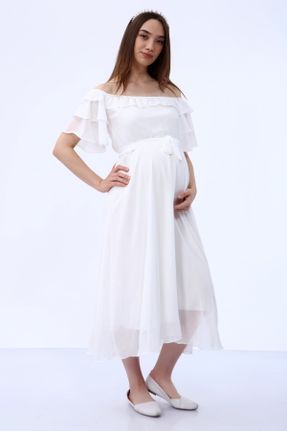 لباس سفید زنانه بافتنی A-line کد 118407432