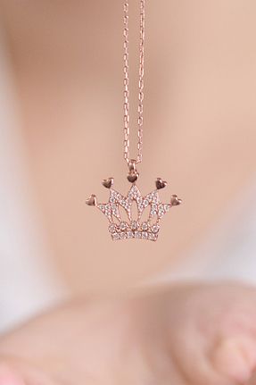 گردنبند نقره صورتی زنانه 14 عیار Sahira Jewelry - کد 118577028