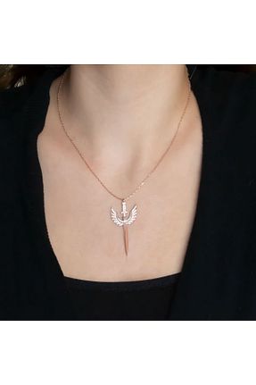 گردنبند نقره صورتی زنانه 925 عیار Necati Gün - کد 39501152