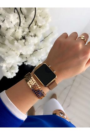 ساعت مچی طلائی زنانه 36-40 میلی متر İSTLİV - کد 118951598