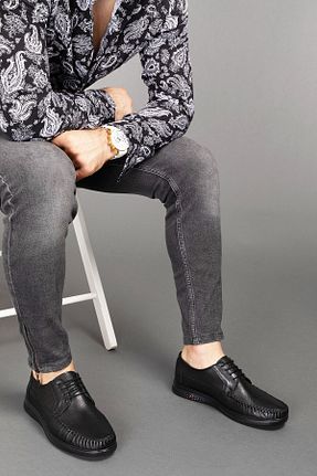 کفش کلاسیک مشکی مردانه چرم خالص maximoda - کد 119359292