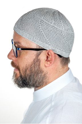 کلاه پشمی طوسی مردانه پنبه (نخی) کد 101434416