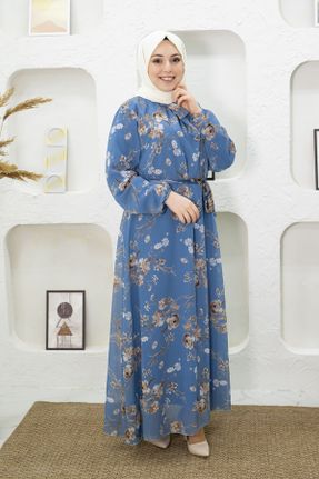 لباس آبی زنانه رگولار بافتنی پلی استر کد 832127337