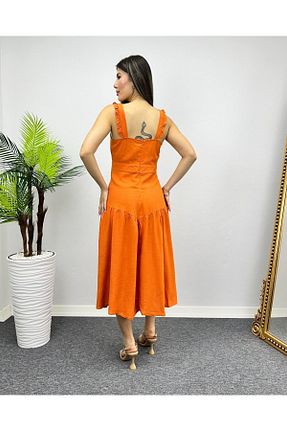 لباس نارنجی زنانه بافتنی DEQ FASHION - کد 826566482