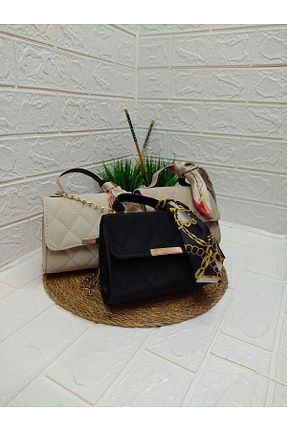 کیف دوشی مشکی زنانه ساتن QUBBAG - کد 813923421
