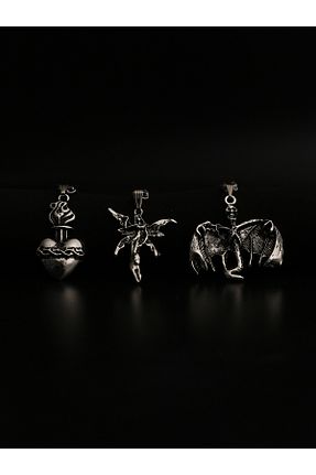 گردنبند جواهر زنانه روکش نقره Dukkanka - کد 832179129