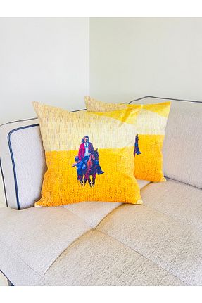 کوسن و روکش کوسن زرد مخمل TheBohoHomeDecor - کد 832311390