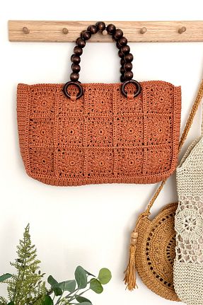 کیف دستی نارنجی زنانه ابعاد بزرگ BECCASTYLE - کد 832248956