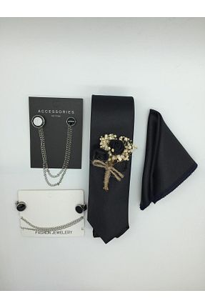 کراوات مشکی مردانه پلی استر HARES - کد 801560885