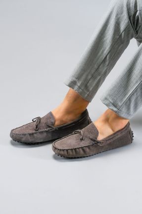 کفش کژوال طوسی مردانه چرم طبیعی پاشنه کوتاه ( 4 - 1 cm ) پاشنه ساده کد 832319573