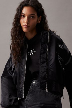 تیشرت مشکی زنانه Fitted Calvin Klein - کد 798196762