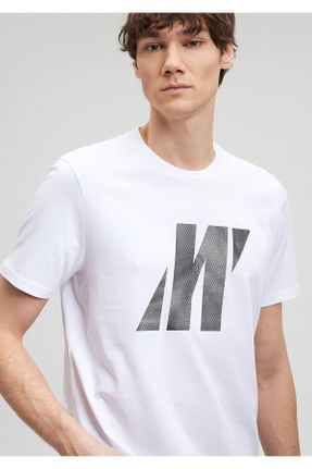 تی شرت صورتی مردانه رگولار یقه گرد پنبه (نخی) تکی کد 816103307