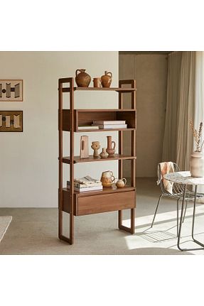 قفسه کتاب قهوه ای 180 سانتی متر ŞafakMobilya - کد 824675016
