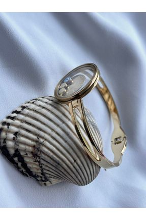 دستبند استیل طلائی زنانه فولاد ( استیل ) کد 832074103