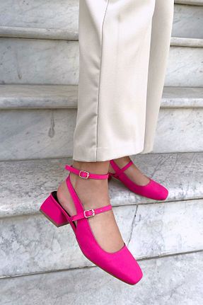 کفش پاشنه بلند کلاسیک صورتی زنانه چرم مصنوعی POLKA STORE - کد 698407076