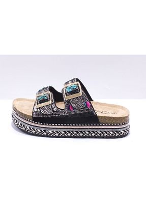 دمپائی مشکی زنانه پاشنه تخت Guja - کد 825098697