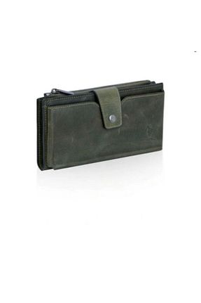 کیف پورتفوی و کلاچ خاکی زنانه چرم خالص U.S. Polo Assn. - کد 832122318