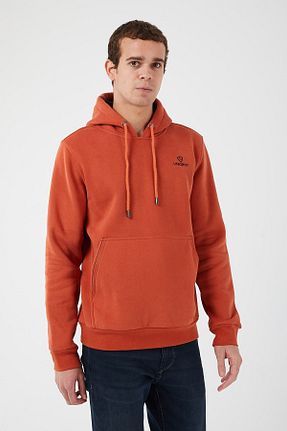 سوئیشرت نارنجی مردانه ساده UNIQROY - کد 784800597
