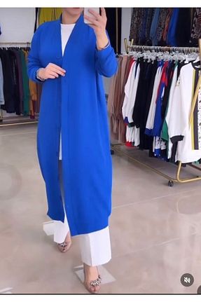 کت حجاب سرمه ای زنانه پنبه پلی استر Yaren Moda - کد 810095422