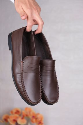 کفش کلاسیک قهوه ای مردانه چرم طبیعی پاشنه کوتاه ( 4 - 1 cm ) پاشنه نازک کد 828778879