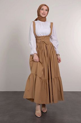 لباس حجاب زرد زنانه اورسایز Genel Markalar - کد 828856424