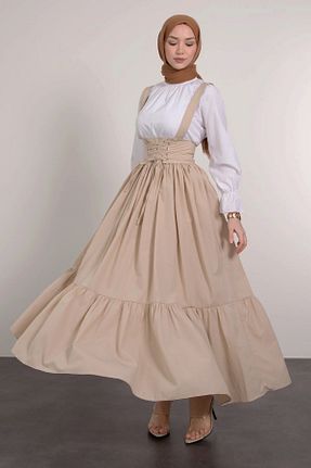 لباس حجاب قهوه ای زنانه اورسایز Genel Markalar - کد 828855742