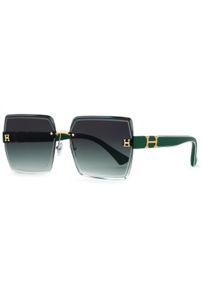 عینک آفتابی سبز زنانه 52 UV400 فلزی سایه روشن کد 828892146