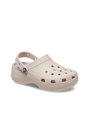 صندل بژ زنانه پاشنه پلتفرم Crocs - کد 828916689