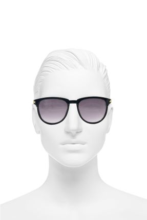 عینک آفتابی مشکی زنانه 50 پلاریزه پلاستیک سایه روشن هندسی کد 829123751