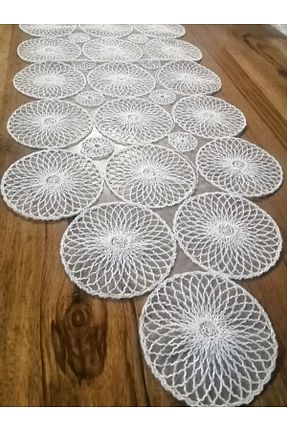 رومیزی سفید پلی استر Neweste - کد 768692306