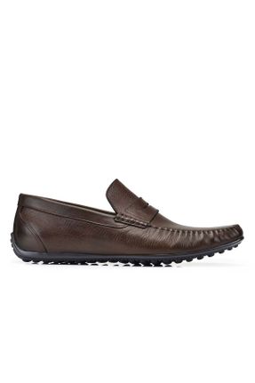 کفش لوفر قهوه ای مردانه پاشنه کوتاه ( 4 - 1 cm ) کد 344944232