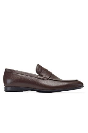 کفش کژوال قهوه ای مردانه چرم طبیعی پاشنه کوتاه ( 4 - 1 cm ) پاشنه ساده کد 336347075
