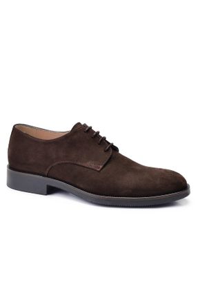 کفش کلاسیک قهوه ای مردانه چرم طبیعی پاشنه کوتاه ( 4 - 1 cm ) پاشنه ساده کد 127229844