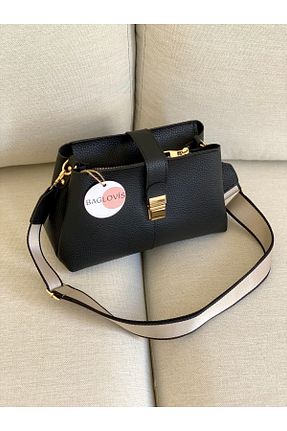 کیف دوشی مشکی زنانه چرم مصنوعی BAGLOVİS - کد 832310674