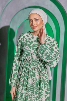 لباس سبز زنانه رگولار بافتنی مخلوط ویسکون کد 832189211