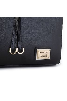 کیف پستچی مشکی زنانه چرم مصنوعی Nas Bag - کد 100049198